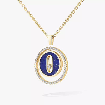 [Super Jewellery]Lucky Move Diamond Necklace in Rose Gold and White Mother-of-Pearl