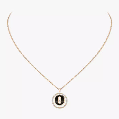 [Super Jewellery]Lucky Move Diamond Necklace in Rose Gold and White Mother-of-Pearl
