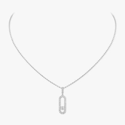 [Super Jewellery]Move Uno Diamond Necklace in Rose Gold
