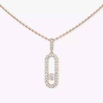 [Super CiCi]Move Uno Diamond Necklace in Rose Gold