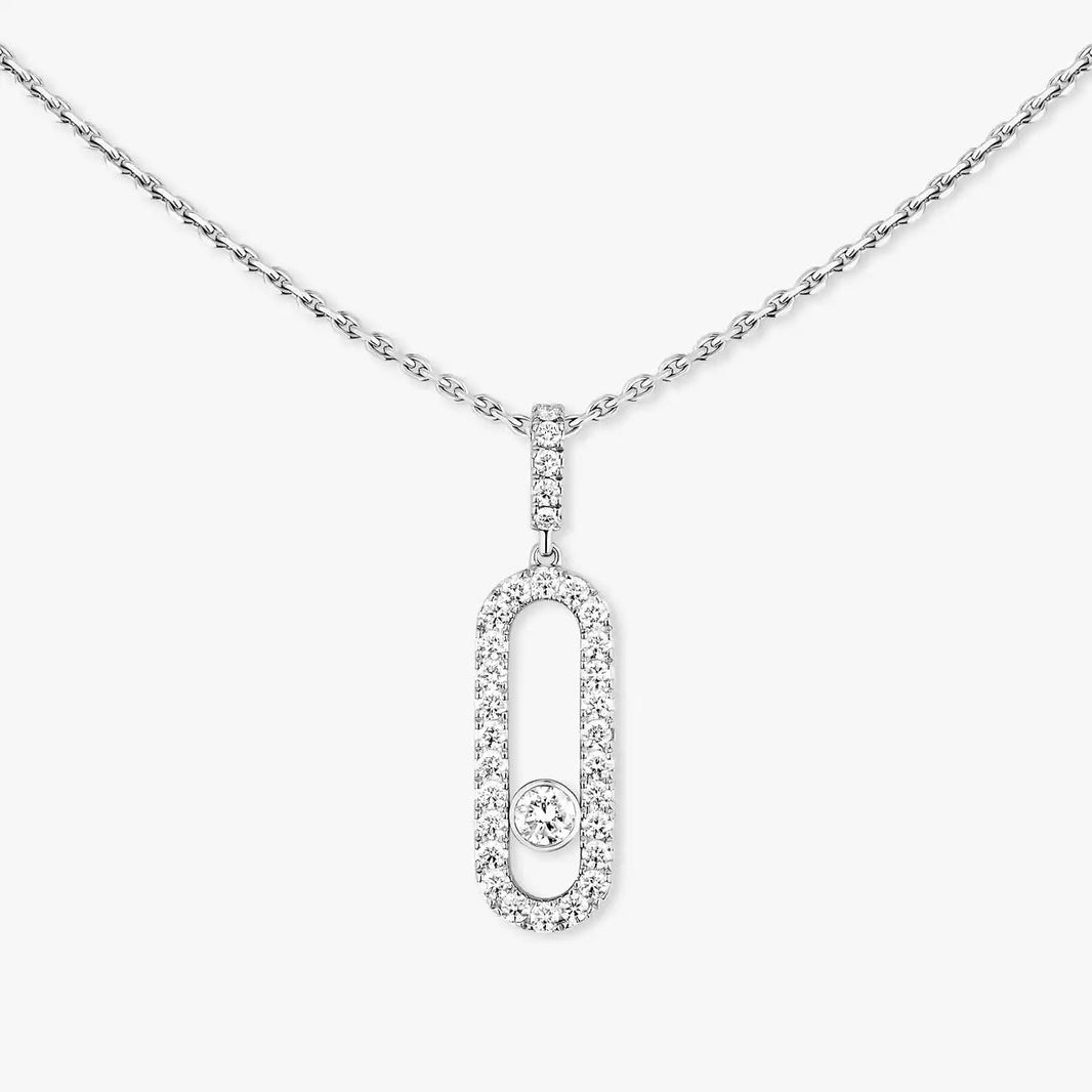 [Super Jewellery]Move Uno Diamond Necklace in Rose Gold