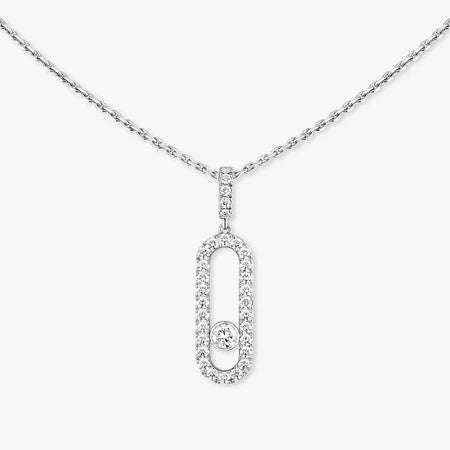 [Super Jewellery]Move Uno Diamond Necklace in Rose Gold