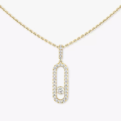 [Super Jewellery]Move Uno Diamond Necklace in Rose Gold