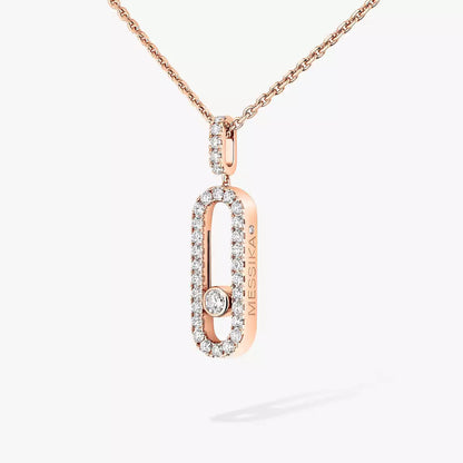 [Super Jewellery]Move Uno Diamond Necklace in Rose Gold