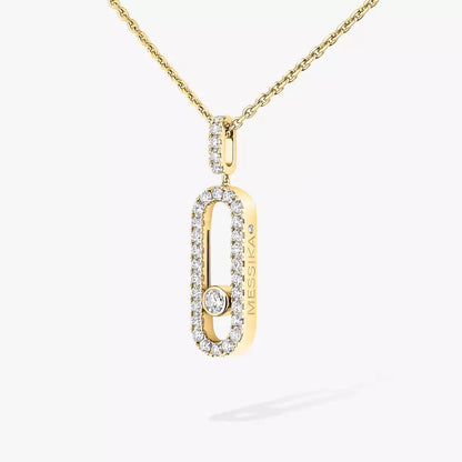 [Super Jewellery]Move Uno Diamond Necklace in Rose Gold