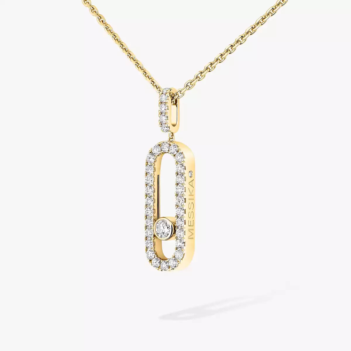 [Super CiCi]Move Uno Diamond Necklace in Rose Gold