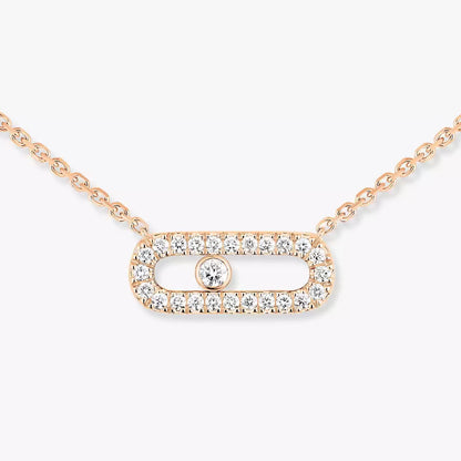 [Super Jewellery]Diamond Necklace Move Uno