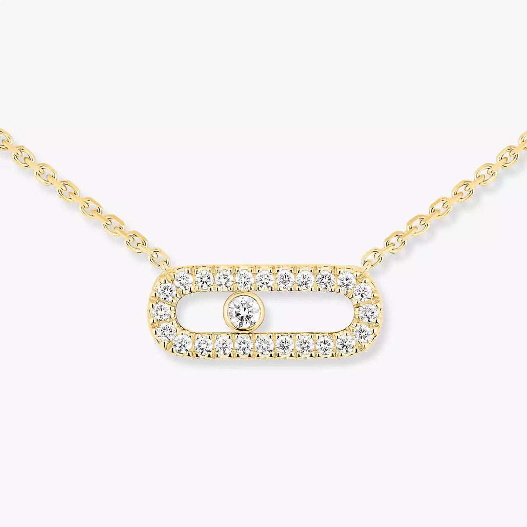 [Super Jewellery]Diamond Necklace Move Uno