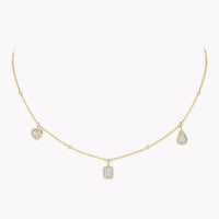 [Super Jewellery]My Twin Diamond Necklace in Silver