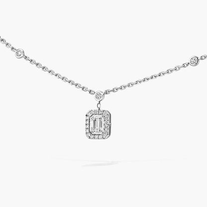 [Super Jewellery]My Twin Diamond Necklace in Silver