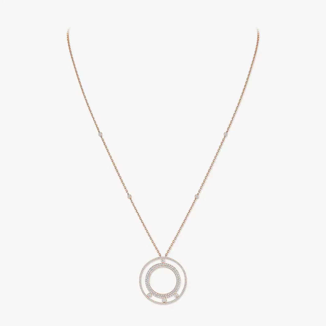 [Super Jewellery]Move Romane Long Pave_-Set Diamond Necklace