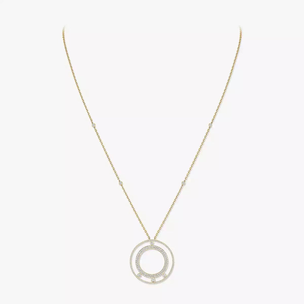 [Super Jewellery]Move Romane Long Pave_-Set Diamond Necklace