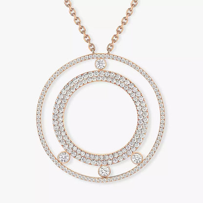 [Super Jewellery]Move Romane Long Pave_-Set Diamond Necklace