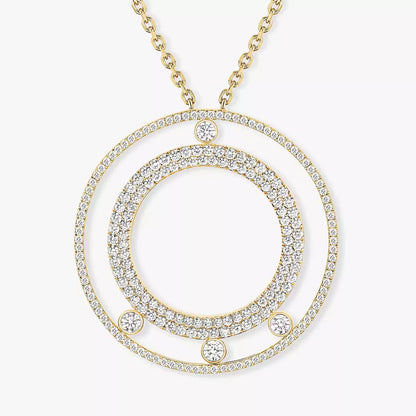 [Super Jewellery]Move Romane Long Pave_-Set Diamond Necklace