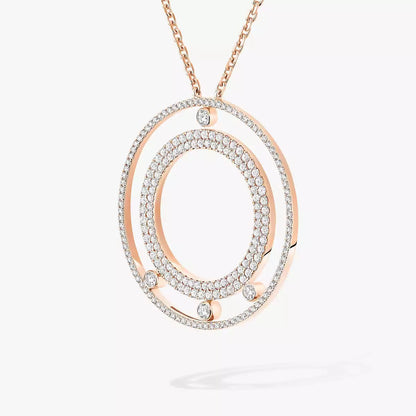 [Super Jewellery]Move Romane Long Pave_-Set Diamond Necklace