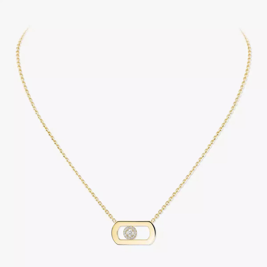 [Super Jewellery]So Move Diamond Necklace in Gold