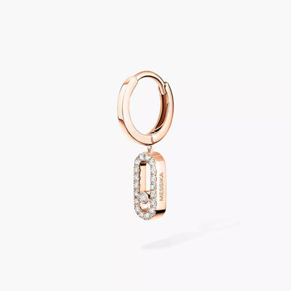 [Super Jewellery]Move Uno Single Diamond Hoop Earring
