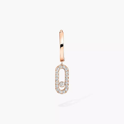 [Super Jewellery]Move Uno Single Diamond Hoop Earring