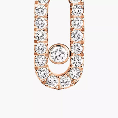 [Super Jewellery]Move Uno Single Diamond Hoop Earring