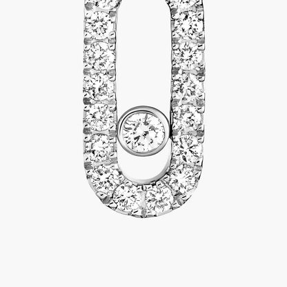 [Super Jewellery]Move Uno Single Diamond Hoop Earring