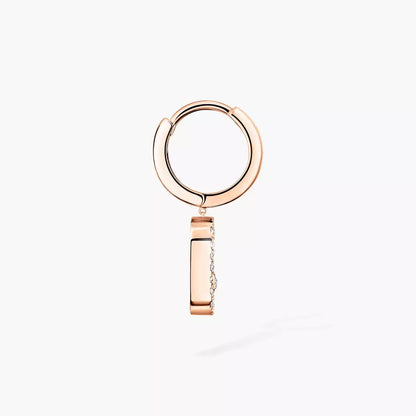 [Super Jewellery]Move Uno Single Diamond Hoop Earring