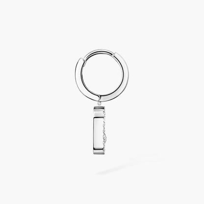 [Super Jewellery]Move Uno Single Diamond Hoop Earring