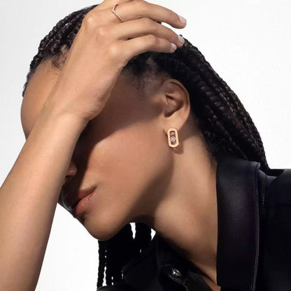 [Super Jewellery]So Move Diamond Earrings in Yellow Gold