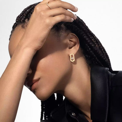 [Super Jewellery]So Move Diamond Earrings in Yellow Gold