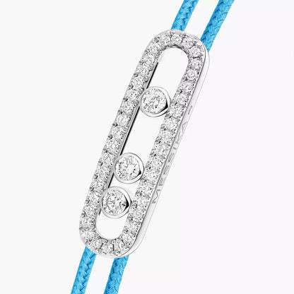 [Super Jewellery]Messika Care(s) pink cord pavé bracelet