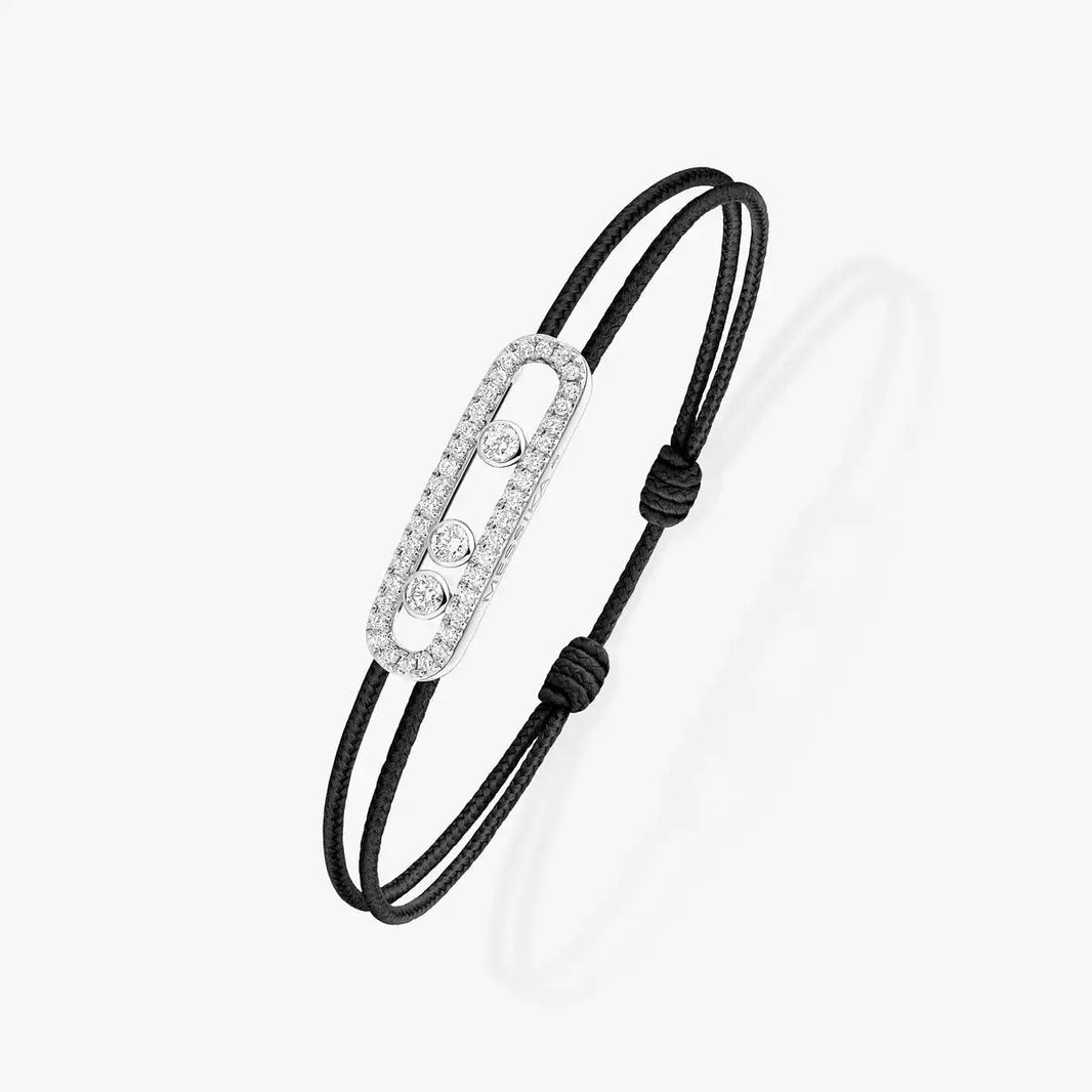 [Super Jewellery]Messika Care(s) pink cord pavé bracelet