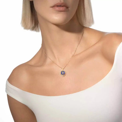 [Super Jewellery]Lucky Move Diamond Necklace in Rose Gold and White Mother-of-Pearl