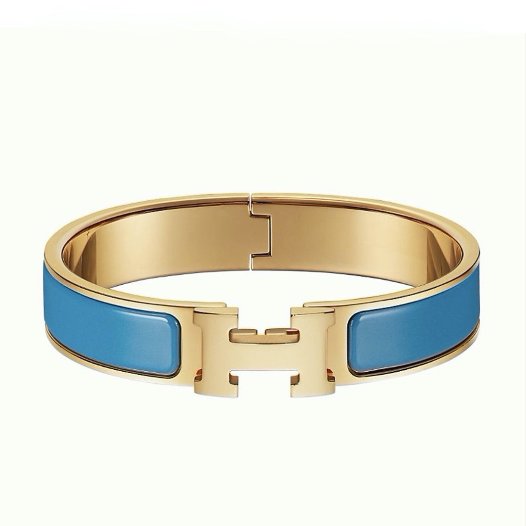 [Super Jewellery]H BRACELET TURQUOISE 12MM