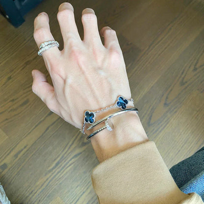 [Super Jewellery]CLOVER 5 MOTIF PIETERSITE BRACELET COLLECTION