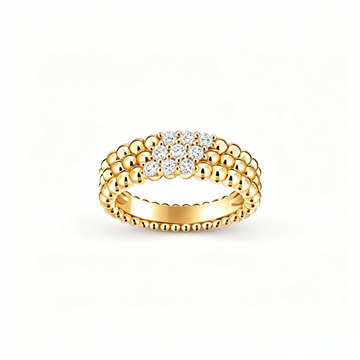 [Super CiCi] DREIREIHIGER DIAMANT-RING