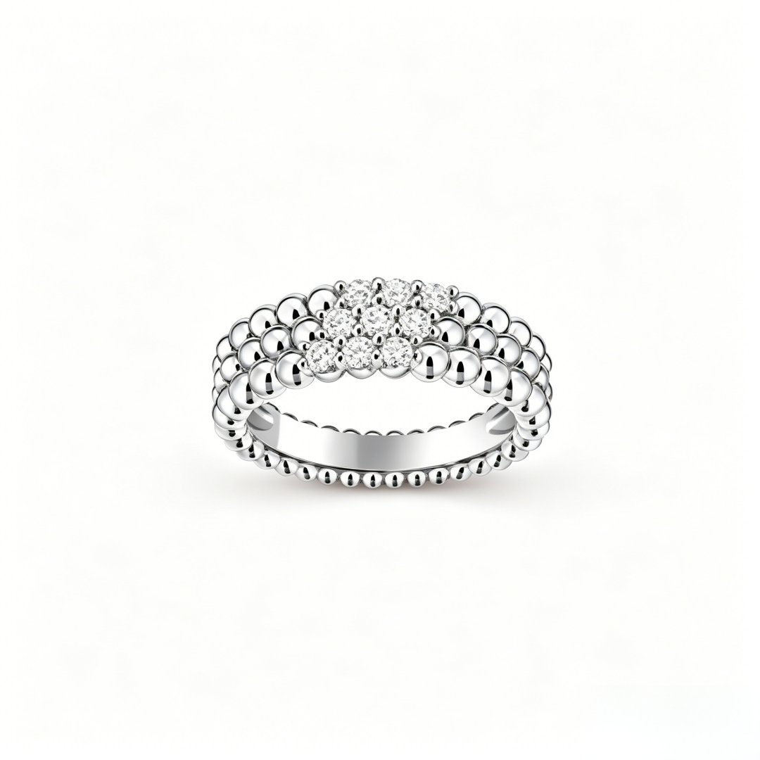 [Super CiCi] DREIREIHIGER DIAMANT-RING