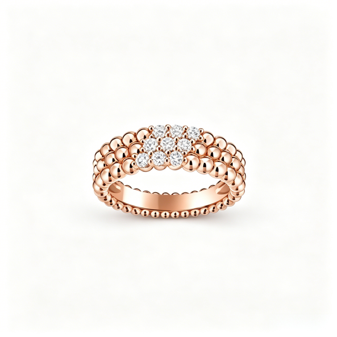 [Super CiCi] DREIREIHIGER DIAMANT-RING