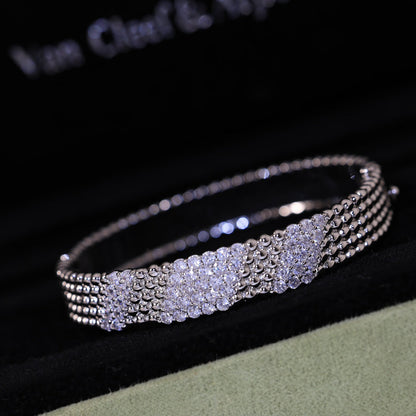 [Super Jewellery]  FIVE-ROW DIAMOND BRACELET