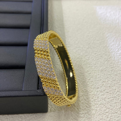 [Super Jewellery]  FIVE-ROW DIAMOND BRACELET