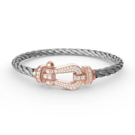 [Super Jewellery]FORCE LARGE HORSESHOE FULL DIAMOND BRACELET ROSE GOLD