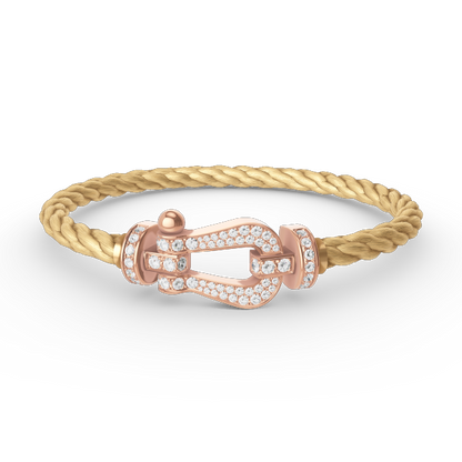 [Super Jewellery]FORCE LARGE HORSESHOE FULL DIAMOND BRACELET ROSE GOLD