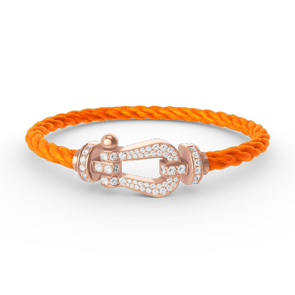 [Super Jewellery]FORCE LARGE HORSESHOE FULL DIAMOND BRACELET ROSE GOLD