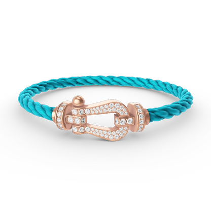 [Super Jewellery]FORCE LARGE HORSESHOE FULL DIAMOND BRACELET ROSE GOLD