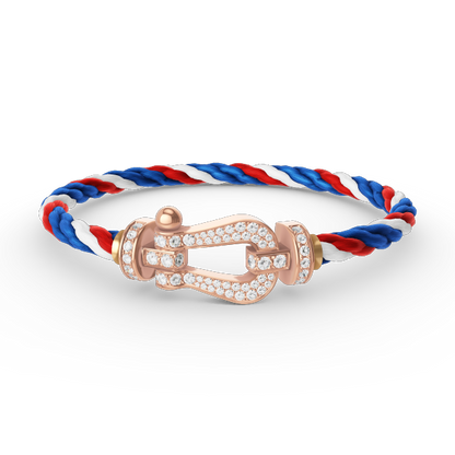 [Super Jewellery]FORCE LARGE HORSESHOE FULL DIAMOND BRACELET ROSE GOLD