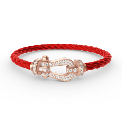 [Super Jewellery]FORCE LARGE HORSESHOE FULL DIAMOND BRACELET ROSE GOLD