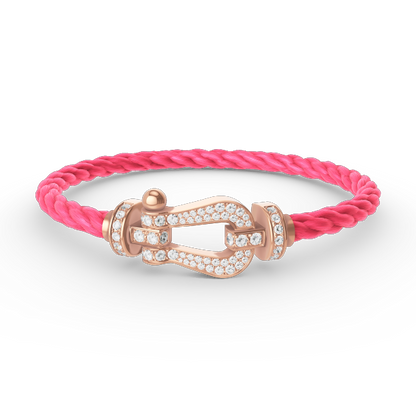 [Super Jewellery]FORCE LARGE HORSESHOE FULL DIAMOND BRACELET ROSE GOLD