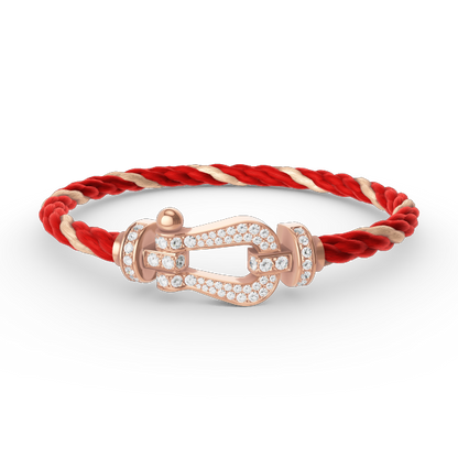 [Super Jewellery]FORCE LARGE HORSESHOE FULL DIAMOND BRACELET ROSE GOLD
