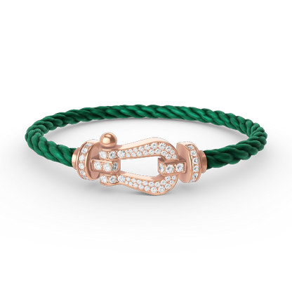 [Super Jewellery]FORCE LARGE HORSESHOE FULL DIAMOND BRACELET ROSE GOLD