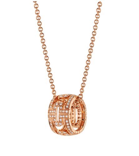 [Super]PARENTESI NECKLACE PINK GOLD DIAMOND