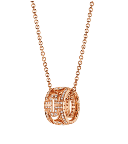 [Super]PARENTESI NECKLACE PINK GOLD DIAMOND
