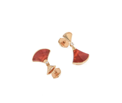 [Super]DREAM Carnelian PINK GOLD EARRINGS